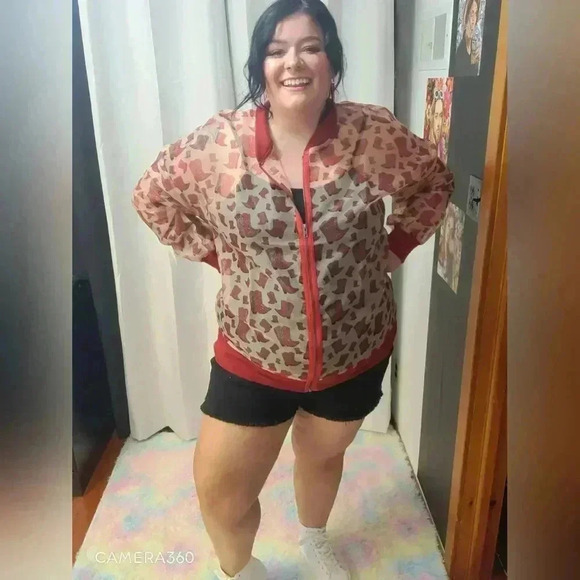 Plus Size/Straight Size Sheer Jacket with Cowboy Boots - Picture 2 of 6